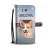 Pembroke Welsh Corgi Print Wallet CaseAZ State