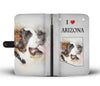 St. Bernard Dog Print Wallet CaseAZ State