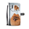 Pomeranian Dog Print Wallet CaseWA State