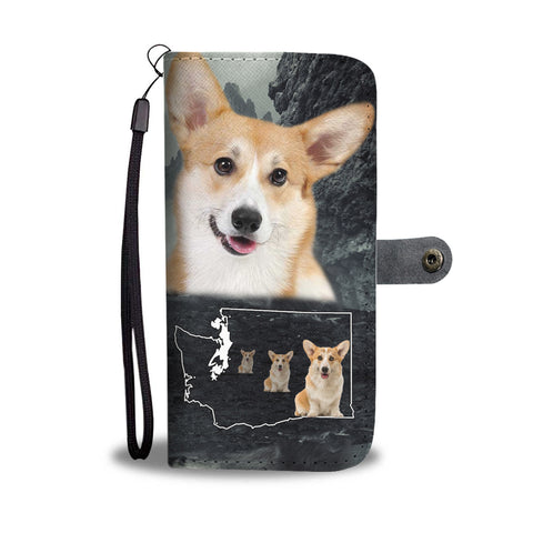 Pembroke Welsh Corgi Print Wallet CaseWA State