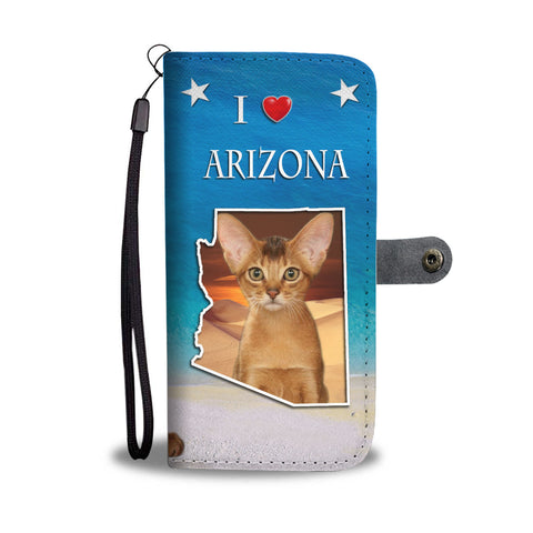 Abyssinian Cat Print Wallet CaseAZ State