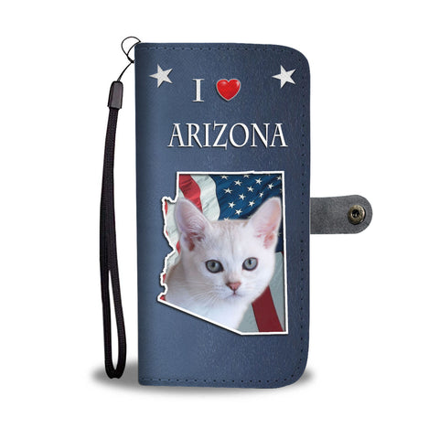 Cute Burmilla Cat Print Wallet CaseAZ State