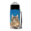 Maine Coon Cat Print Wallet CaseAZ State