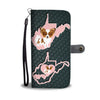 Lovely Papillon Dog Print Wallet CaseWV State