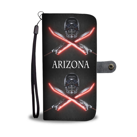 Skull And Swords Print Wallet CaseAZ State