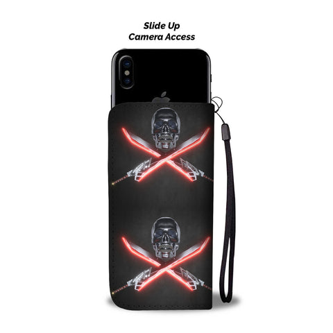 Skull Print Wallet Case