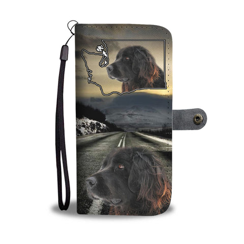 Newfoundland Dog Print Wallet CaseWA State