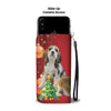 Beagle With Christmas Print Wallet Case