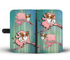 Cute Papillon Dog Art Print Wallet CaseAK State