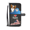 Papillon Dog Art Print Wallet CaseVA State