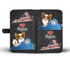 Papillon Dog Art Print Wallet CaseVA State