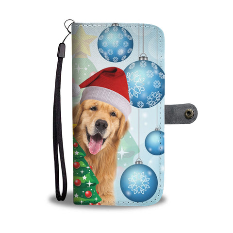 Golden Retriever Christmas Print Wallet Case