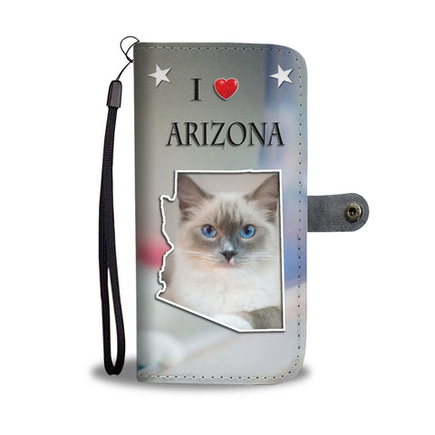 Ragdoll Cat Print Wallet CaseAZ State