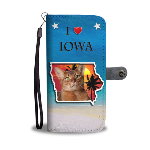 Abyssinian Cat Print Wallet CaseIA State