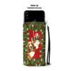 Basset Hound Dog Christmas Print Wallet Case