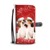 Cute Beagle Christmas Print Wallet Case