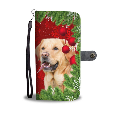 Cute Labrador Retriever Dog Christmas Print Wallet Case