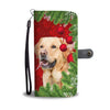 Cute Labrador Retriever Dog Christmas Print Wallet Case