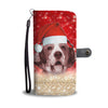 Lovely Beagle On Christmas Print Wallet Case
