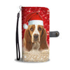 Basset Hound On Christmas Print Wallet Case