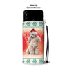 Cute Poodle Dog Christmas Print Wallet Case