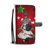 Lovely Boston Terrier Christmas Print Wallet Case