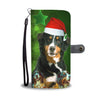 Bernese Mountain Dog On Christmas Print Wallet Case