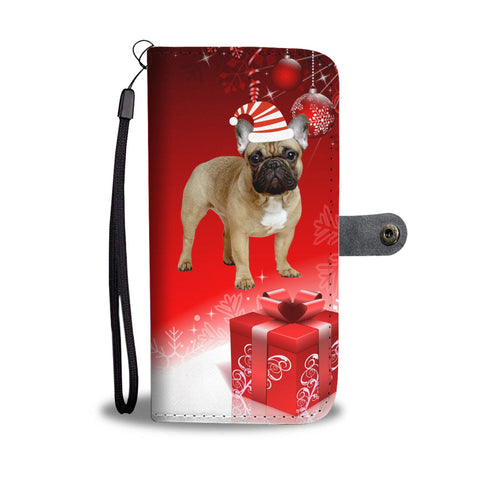 French Bulldog Christmas Print Wallet Case