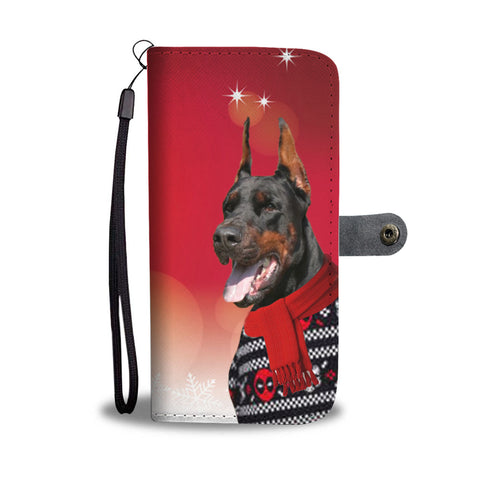 Doberman Pinscher Christmas Print Wallet Case