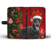 Doberman Pinscher On Christmas Print Wallet Case