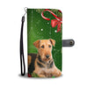Airedale Terrier On Christmas Wallet Case
