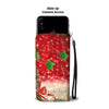 Akita Inu Dog On Christmas Print Wallet Case