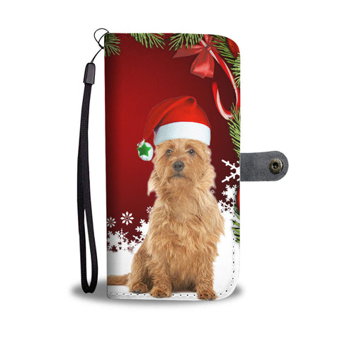 Australian Terrier On Christmas Print Wallet Case