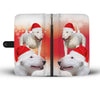 Bull Terrier Christmas Print Wallet Case