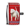 Cute Bull Terrier Christmas Print Wallet Case