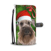 Cesky Terrier On Christmas Print Wallet Case