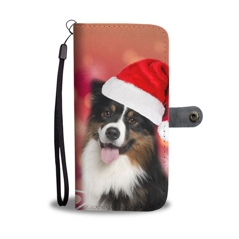 Australian Shepherd Christmas Print Wallet Case