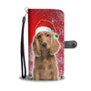 Cocker Spaniel On Christmas Print Wallet Case