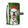 Dalmatian Dog On Christmas Print Wallet Case