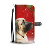 Cute English Mastiff On Christmas Print Wallet Case