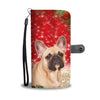 French Bulldog On Christmas Print Wallet Case