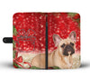 French Bulldog On Christmas Print Wallet Case