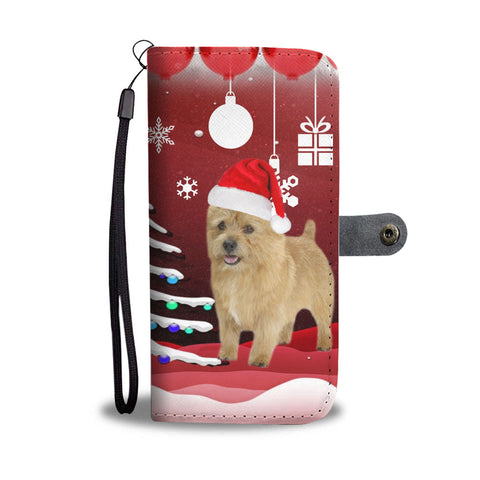 Norwich Terrier Christmas Print Wallet Case