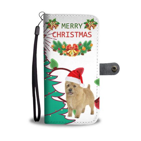 Cute Norwich Terrier Christmas Print Wallet Case