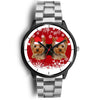 Black DialYorkshire Terrier (Yorkie) Christmas Print Wrist Watch