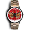 Black DialYorkshire Terrier (Yorkie) Christmas Print Wrist Watch