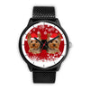 Black DialYorkshire Terrier (Yorkie) Christmas Print Wrist Watch