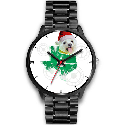 Maltese dog Texas Christmas Special Wrist Watch