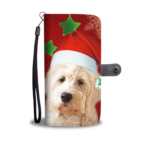Goldendoodle On Christmas Print Wallet Case