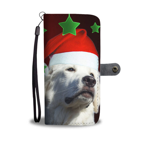 Great Pyrenees On Christmas Print Wallet Case